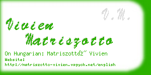 vivien matriszotto business card